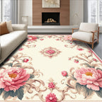 Shabby Chic Floral Vine Pattern Rug