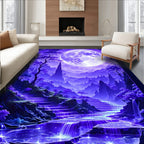 Enchanted Purple Moonscape Waterfall Rug