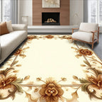 Ornate Floral Scrollwork Decorative Rug