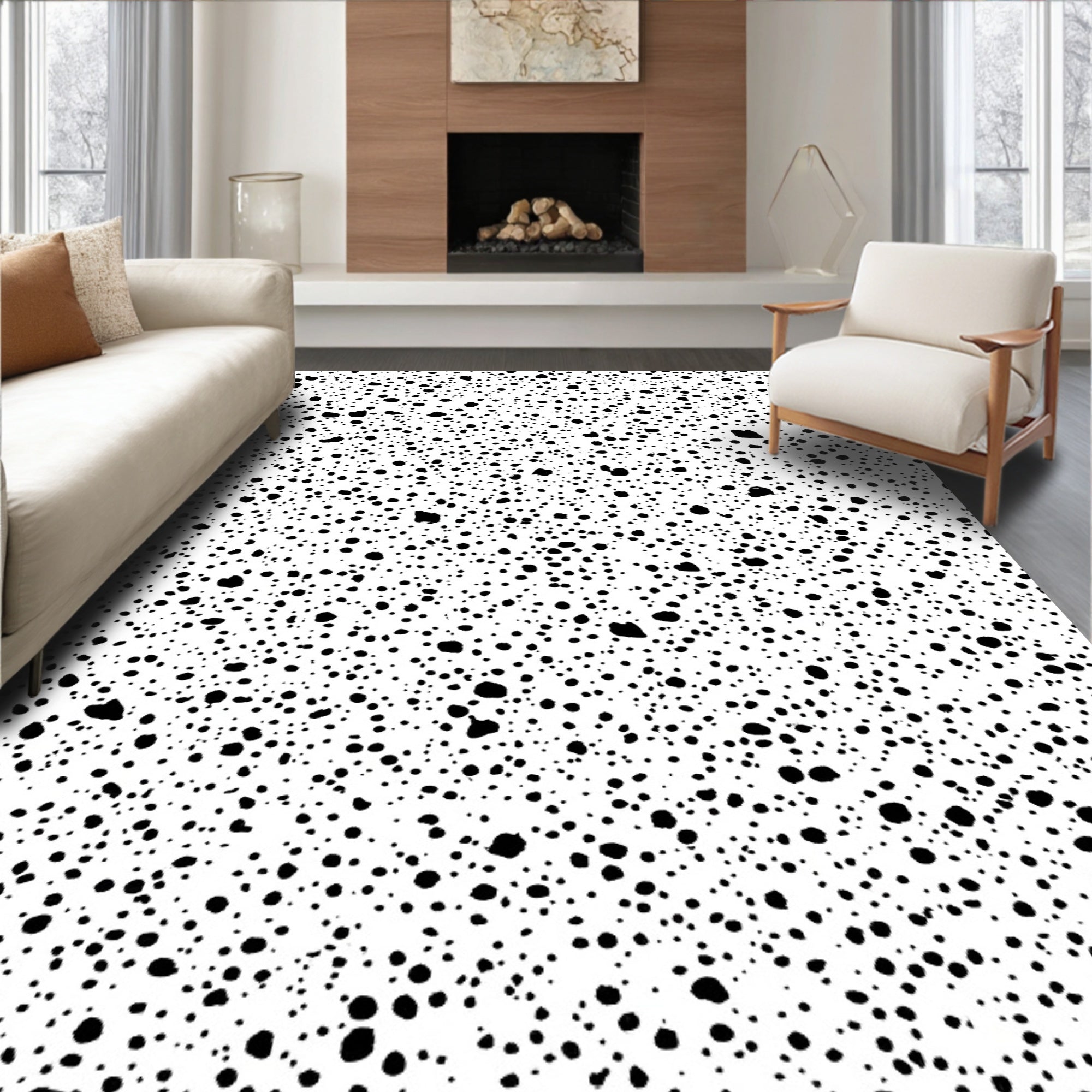 Speckled Dot Contemporary Pattern Rug