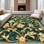 Elegant Floral Vine Pattern Rug