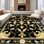 Classic Golden Floral Scroll Rug