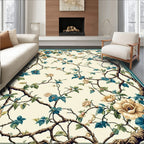 Vintage Floral Branch Pattern Rug