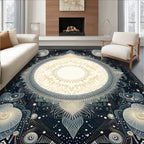 Celestial Sun Mandala Pattern Rug