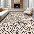 Abstract Swirl Line Art Design Rug