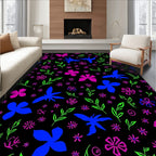 Bold Floral And Leafy Design Rug