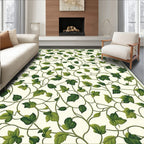 Green LeafVine Pattern Rug