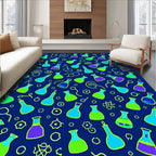 Science Flasks Graphic Pattern Rug