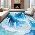 Crystal Shards Icy Peaks Rug