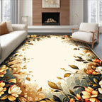 Ornate Floral Golden Vines Rug