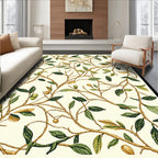 Botanical Vine Leaf Natural Rug