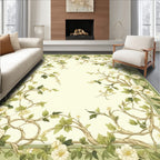 Elegant Floral Vine Border Design Rug