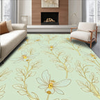 Delicate Floral Leaf Pattern Rug