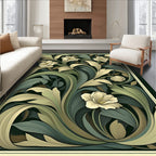 Art Nouveau Floral Art Rug