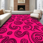 Whimsical Swirl Abstract Pattern Rug