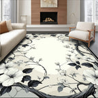 Vintage Floral Vine Botanical Design Rug