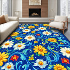 Charming Floral Scroll Pattern Rug