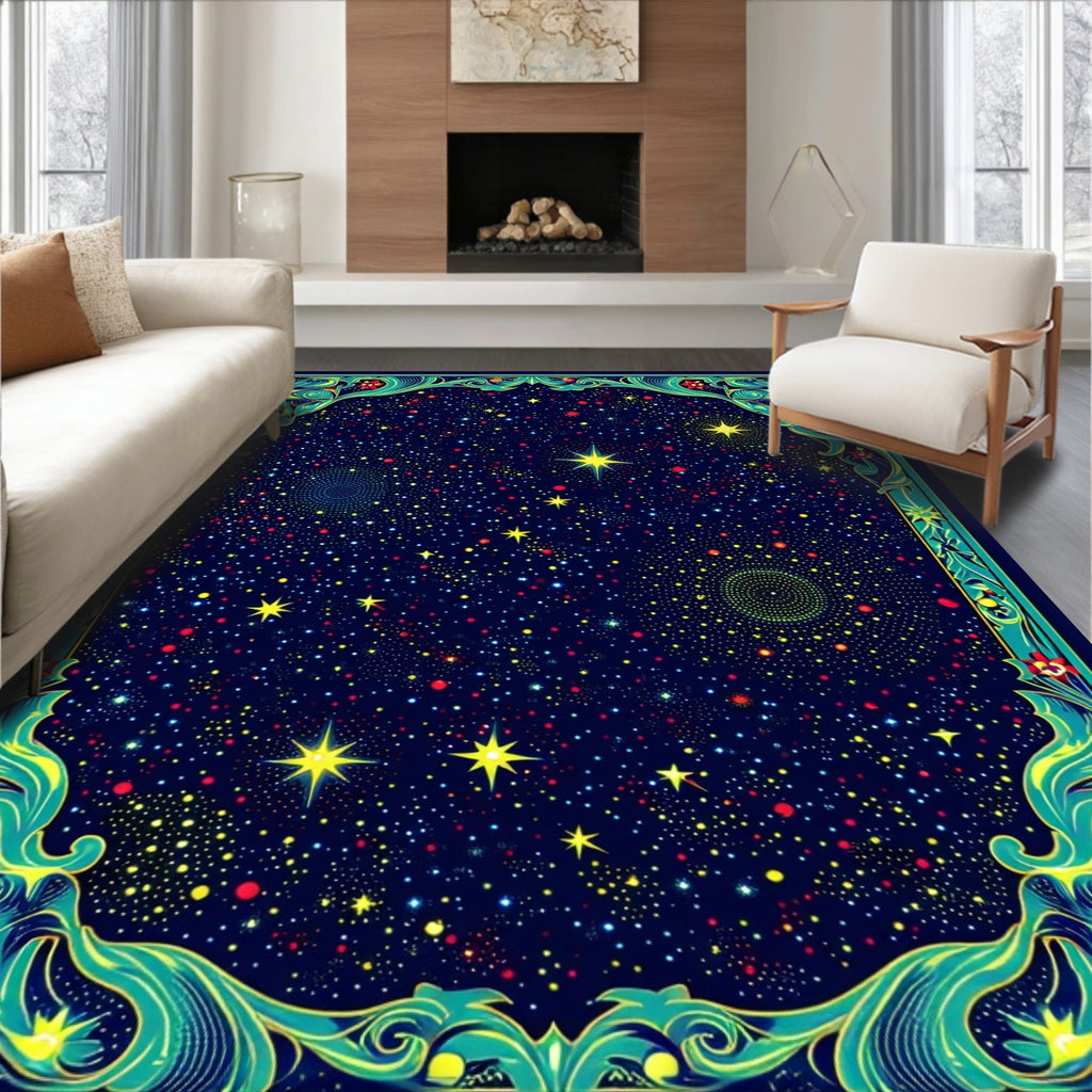 Celestial Starry Night Garden Rug