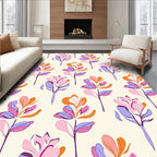 Retro Floral Abstract Pattern Rug