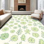 Whimsical Floral Garden Pattern Design Rug