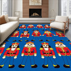 Red Royal Guard Nutcracker Arrangement Rug