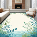 Serene Greenery Water Vista Rug