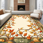 Autumn Vines Leaf Pattern Rug
