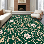 Nature Inspired Bug Flower Pattern Rug