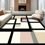 Geometric Blocks Abstract Art Rug