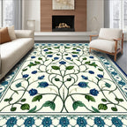 Intricate Floral Nature Motifs Rug