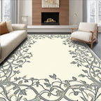 Art Nouveau Floral Vine Border Design Rug