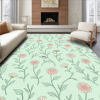 Spring Birds Floral Pattern Design Rug