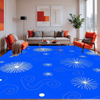 Whimsical Starburst Swirls Design Rug