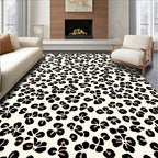 Classic Floral Leopard Print Rug