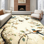 Spring Birds and Blossom Branches Rug