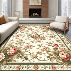 Floral Vine Patterned Classic Rug