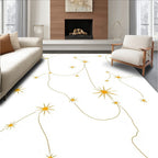 Golden Star Constellation Whimsical Rug