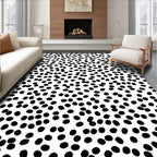 Random Black Dot Pattern Rug