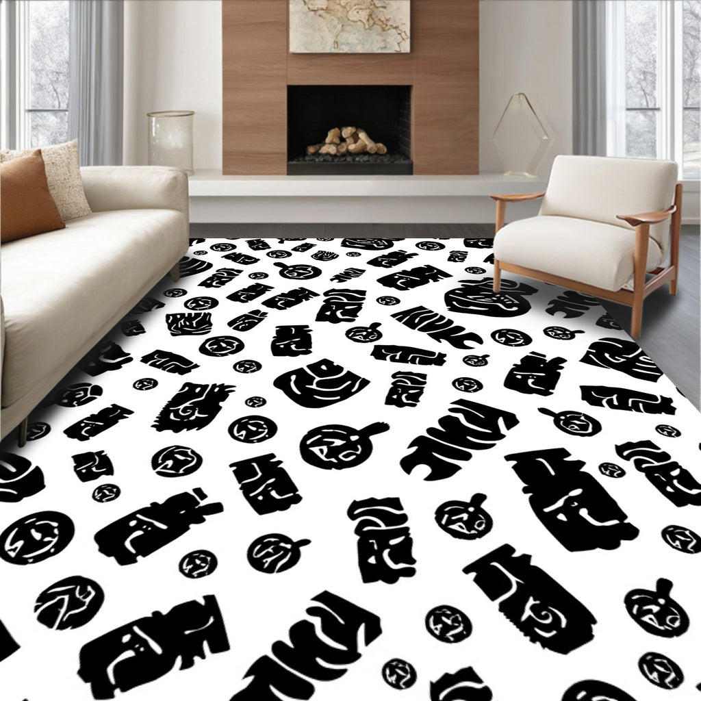 Bold Abstract Shape Pattern Rug