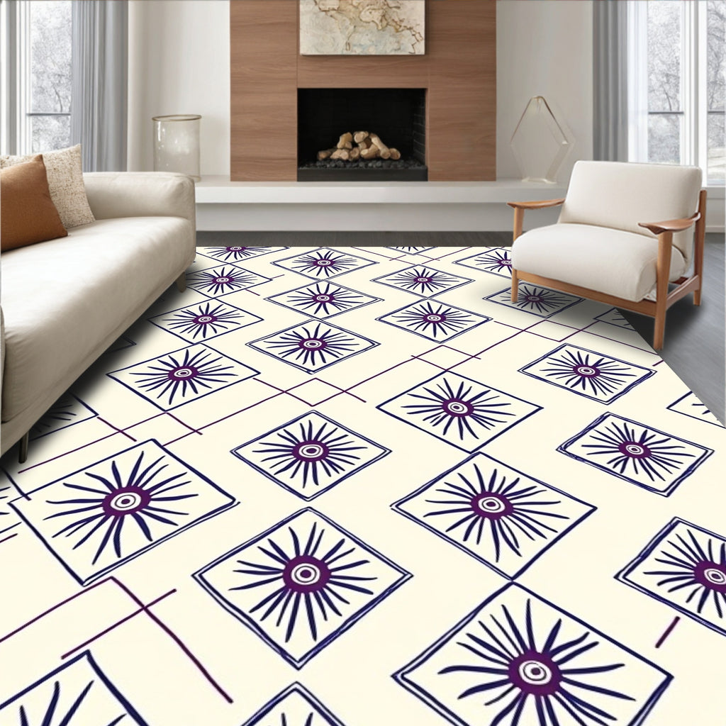 Diamond Starburst Pattern Rug