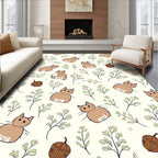 Cute Cats and Acorn Print Rug