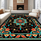 Intricate Floral Mandala Patterned Rug