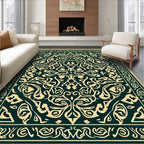 Ornate Floral Inlay Pattern Rug