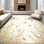 Dragonfly Floral Nature Inspired Artwork Rug