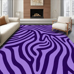 Purple And Lavender Zebra Stripes Rug