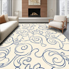 Abstract Swirl Vine Pattern Rug
