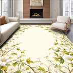 White Floral Vine Pattern Rug