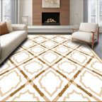 Geometric Lattice Diamond Pattern Rug