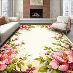 Floral Branches Pink Blossom Rug