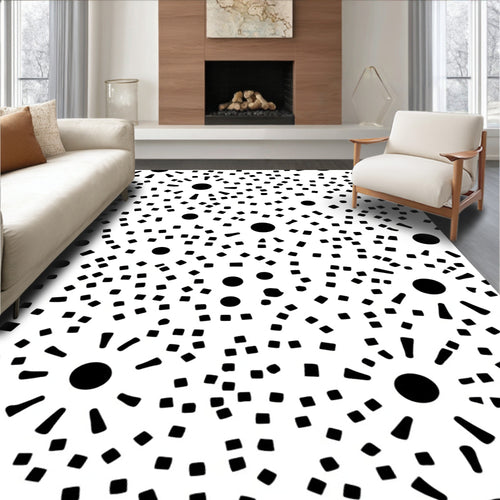 Abstract Circular Dot Pattern Rug